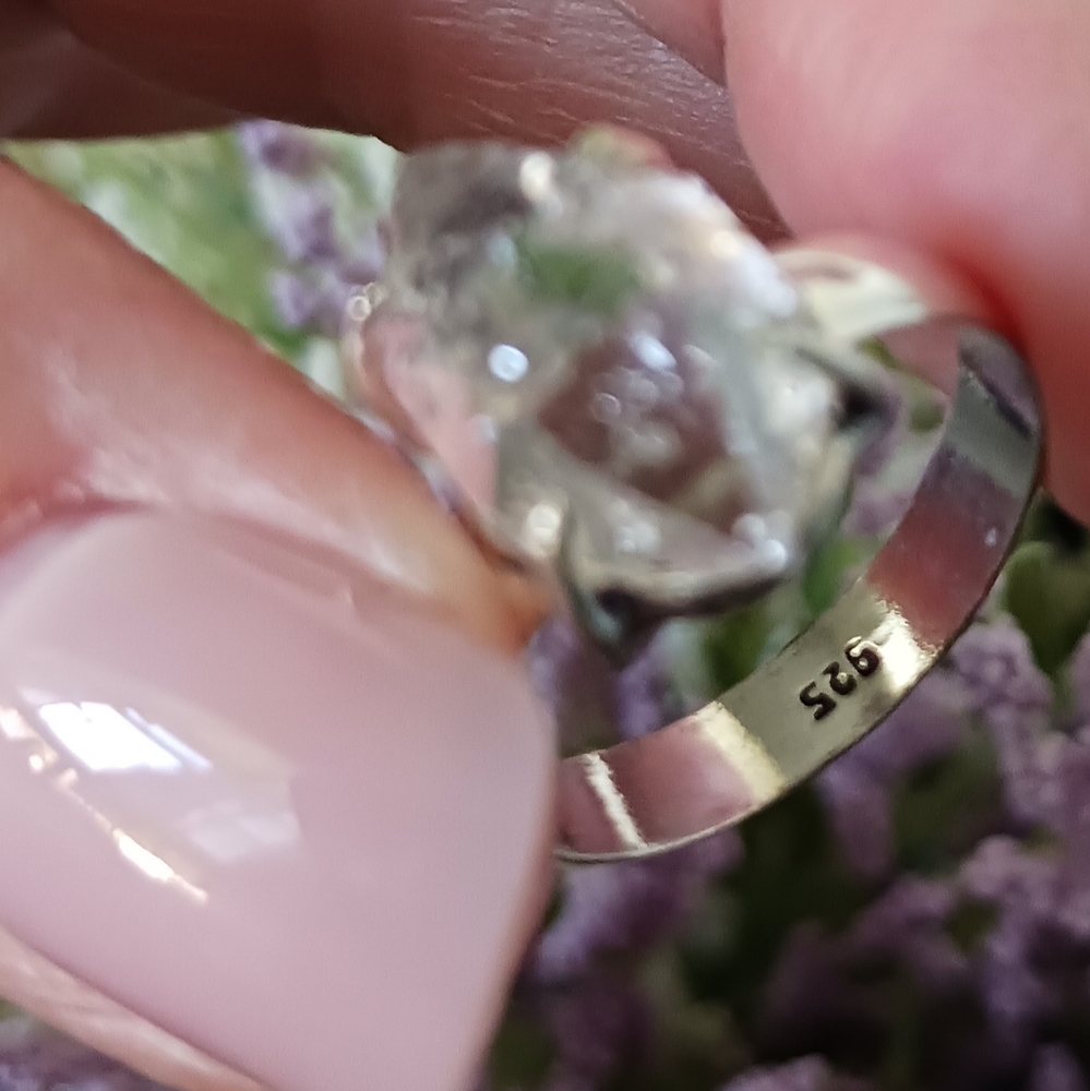 Herkimer Diamond 925 Sterling Silver Ring, Size 9 - Picture 9 of 12